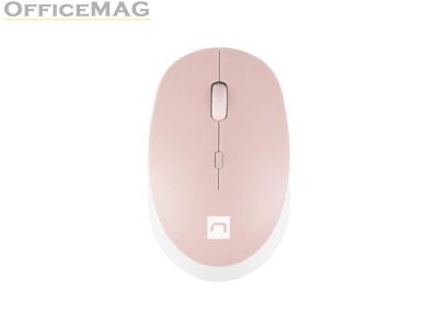 Мишка Natec Mouse Harrier 2, 1600 DPI Bluetooth 5.1 White-Pink