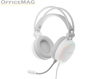 Слушалки Genesis Headset Neon 613 With Microphone RGB Illumination White