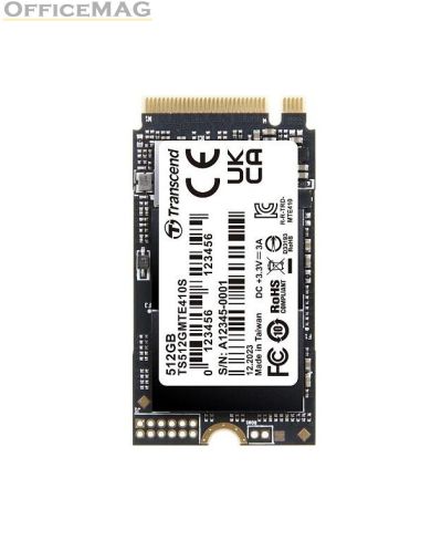 Твърд диск Transcend 512GB, M.2 2242, PCIe Gen4x4, NVMe, 3D TLC, DRAM-less