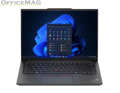 Лаптоп Lenovo ThinkPad E14 G6 Intel Core Ultra 7 155H (up to 4.8GHz, 24MB), 16GB DDR5-5600, 512GB SSD, 14" WUXGA (1920x1200) IPS AG,Intel Arc Graphics, FHD&IR Cam, Backlit KB, Black, WLAN, BT, 3cell, FPR, Win11Pro, 3Y Onsite