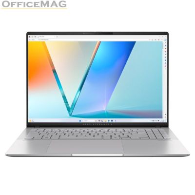 Лаптоп Asus Vivobook S M5606NA-MX023W,AMD Ryzen R5-7535HS, 16 " OLED  (3200 x 2000) 16:10,16GB LPDDR5X (8 GB on BD),512 GB SSD,Backlit Chiclet Keyboard 1-Zone RGB with Num-key, Windows 11, Cool Silver