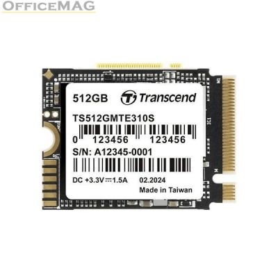 Твърд диск Transcend 512GB, M.2 2230, PCIe Gen4x4, NVMe, 3D TLC, DRAM-less