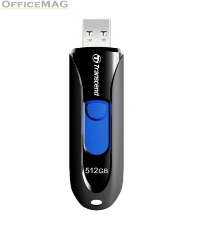 Памет Transcend 512GB, USB3.1, Pen Drive, Capless, Black