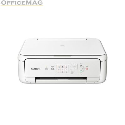 Мастилоструйно многофункционално устройство Canon PIXMA TS5151 All-In-One, White + Canon Photo Cube and Frame + PP-201 5x5” Photo Paper Plus Glossy II (40 sheets) - Creative Pack, Orange