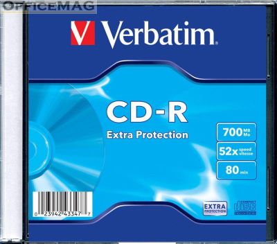 Медия Verbatim CD-R 52X SC SINGLE WRAP 700MB EXTRA PROTECTION