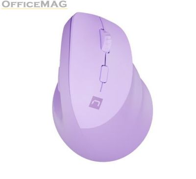 Мишка Natec Vertical Mouse Crake 2 Wireless, 2400DPI Bluetooth 5.2 + 2.4 GHz Pure Lavender