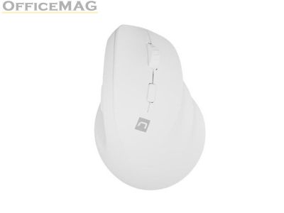 Мишка Natec Vertical Mouse Crake 2 Wireless, 2400DPI Bluetooth 5.2 + 2.4 GHz White