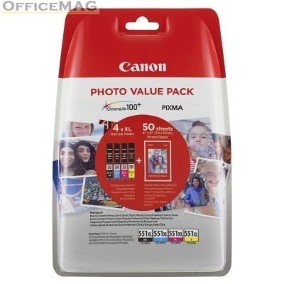 Консуматив Canon CLI-551XL C/M/Y/BK Photo Value Pack