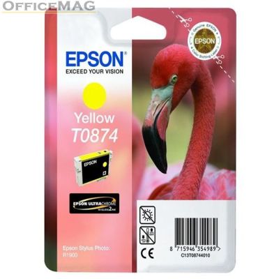 Консуматив Epson T0874 Yellow Ink Cartridge - Retail Pack (untagged) for Stylus Photo R1900