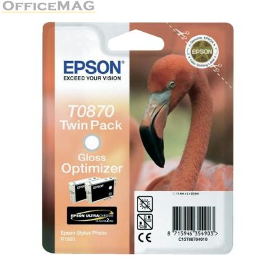 Консуматив Epson T0870 Gloss Optimizer Ink Cartridge - Twin Pack (untagged) for Stylus Photo R1900