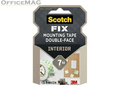 Лепяща лента Scotch Mounting Tape 331915 Монтажна двустранна 19 mm x 1.5 m