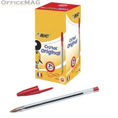 Химикалка Bic Cristal Medium 0.4 mm Червена