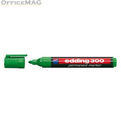 Перманентен маркер Edding 300 Объл връх 1.4-2.8 mm Зелен