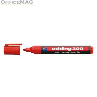 Перманентен маркер Edding 300 Объл връх 1.4-2.8 mm Червен