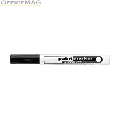 Paint маркер Office Point Объл връх 2-4 mm Черен