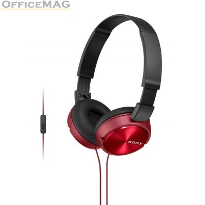 Слушалки Sony Headset MDR-ZX310AP red