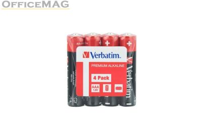 Батерия Verbatim ALKALINE BATTERY AAA 4 PACK (SHRINK WRAP)