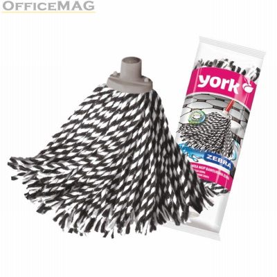 Бърсалка въже York Zebra 160 g, Конусна резба