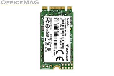 Твърд диск Transcend 120GB, M.2 2242 SSD 420S, SATA3, TLC